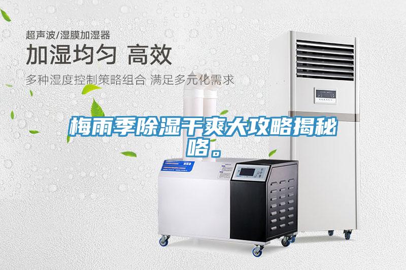 梅雨季除濕幹爽大攻略揭秘咯。