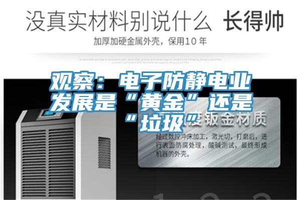 觀察：電子防靜電業發展是“黃金”還是“垃圾”