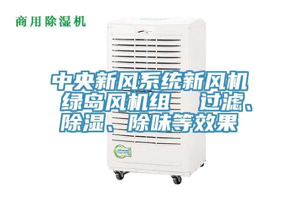 中央新風係統新風機 綠島風機組  過濾、除濕、除味等效果