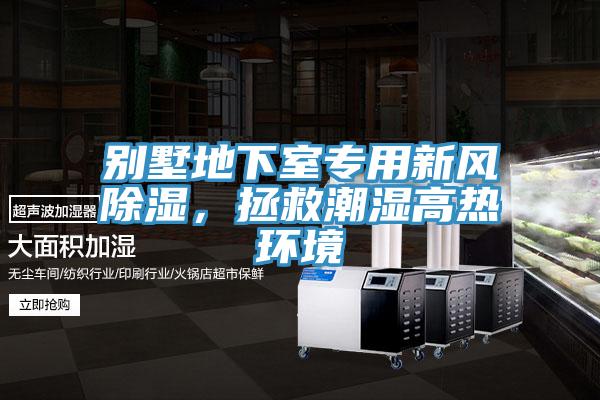 別墅地下室專用新風除濕，拯救潮濕高熱環境