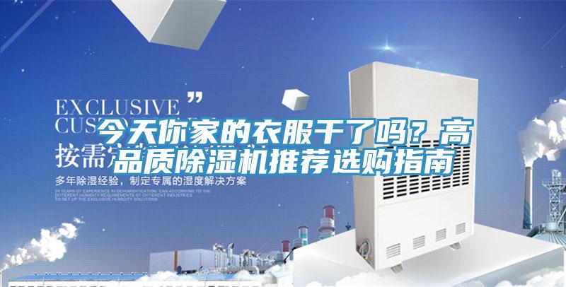 今天你家的衣服幹了嗎？高品質91看片网站推薦選購指南