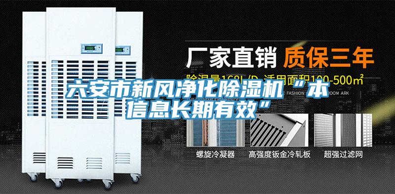 六安市新風淨化91看片网站“本信息長期有效”
