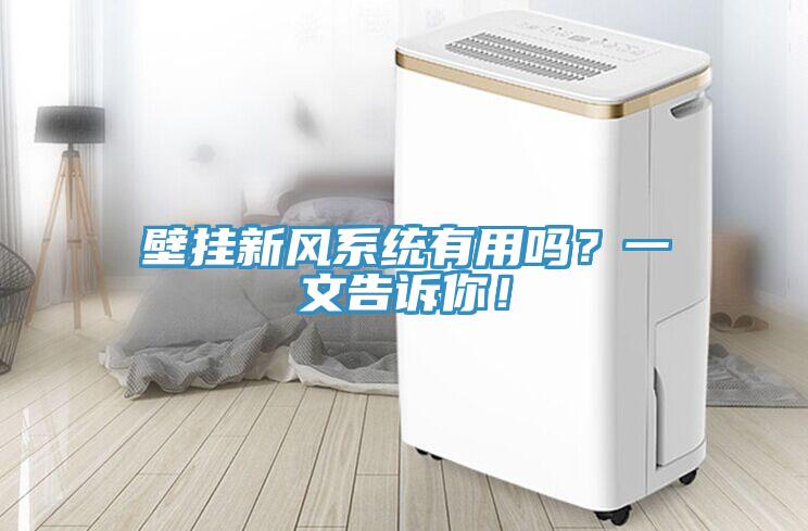 壁掛新風係統有用嗎？一文告訴你！