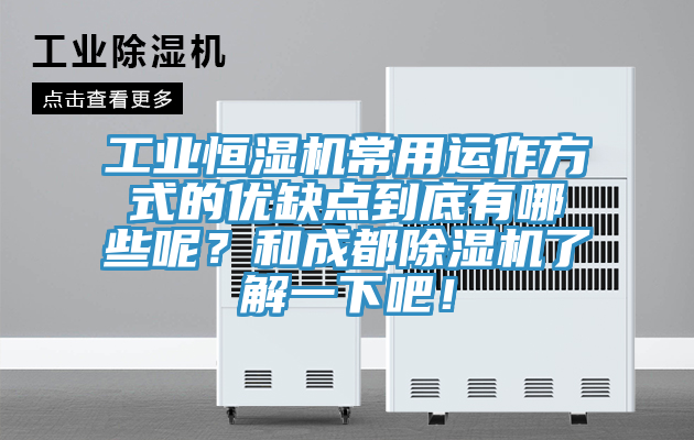 工業恒濕機常用運作方式的優缺點到底有哪些呢？和成都91看片网站了解一下吧！