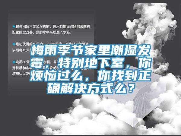 梅雨季節家裏潮濕發黴，特別地下室，你煩惱過麽，你找到正確解決方式麽？