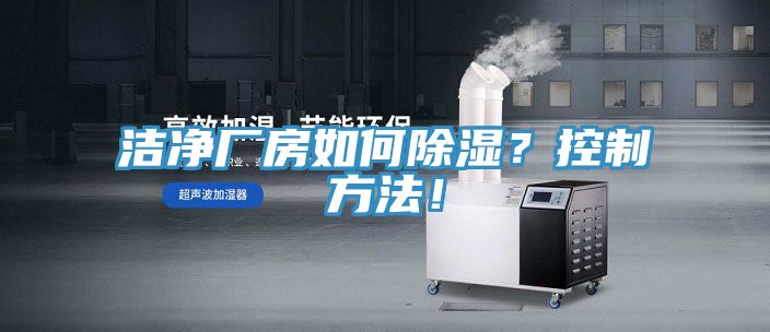 潔淨廠房如何除濕？控製方法！