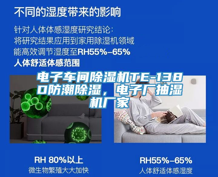電子車間91看片网站TE-138D防潮除濕，電子廠抽濕機廠家