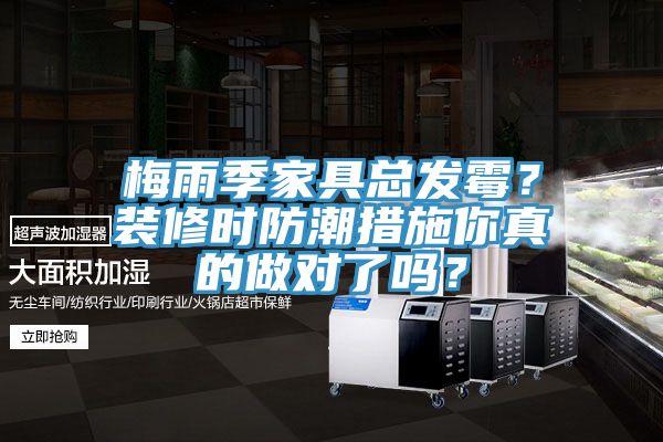 梅雨季家具總發黴？裝修時防潮措施你真的做對了嗎？